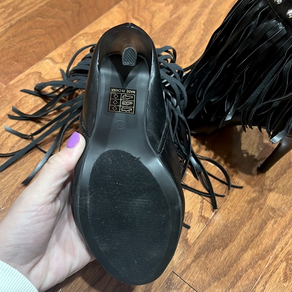 Brand New Fringe High heels size 7.5 - Picture 3 of 5